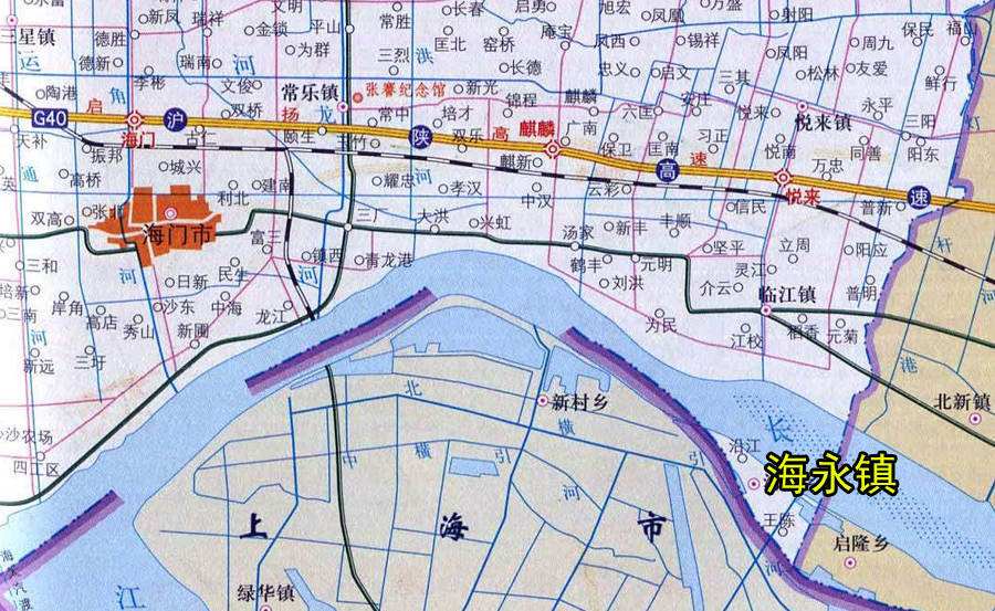 江苏南通海门市最独特的镇,在上海崇明岛上,人口不足万人