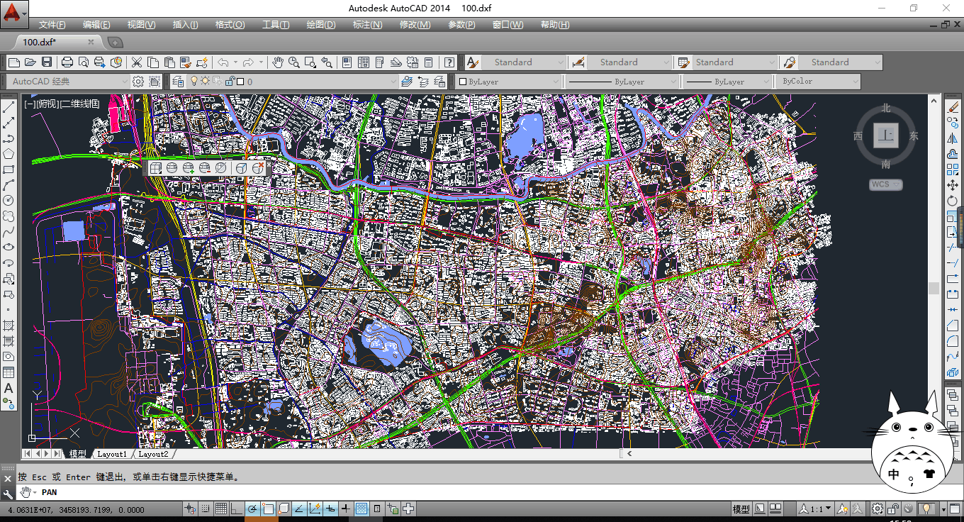 cad与国内地图下载器bigemap无偏移卫星影像套合