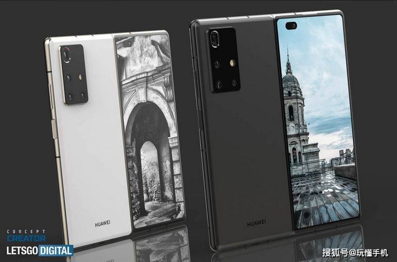 华为Mate X2 折叠屏新机渲染图曝光：内折叠+窄边