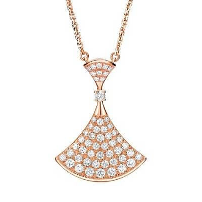 divas" dream 玫瑰金挂坠项链,by bvlgari