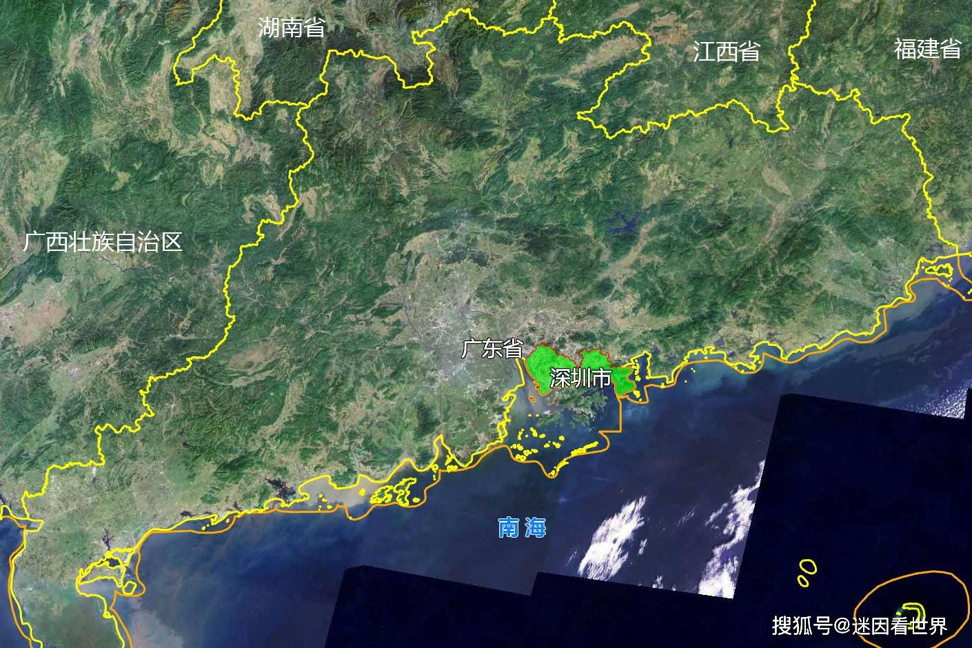 原创11张地形图,快速了解广东省深圳市的9个市辖区