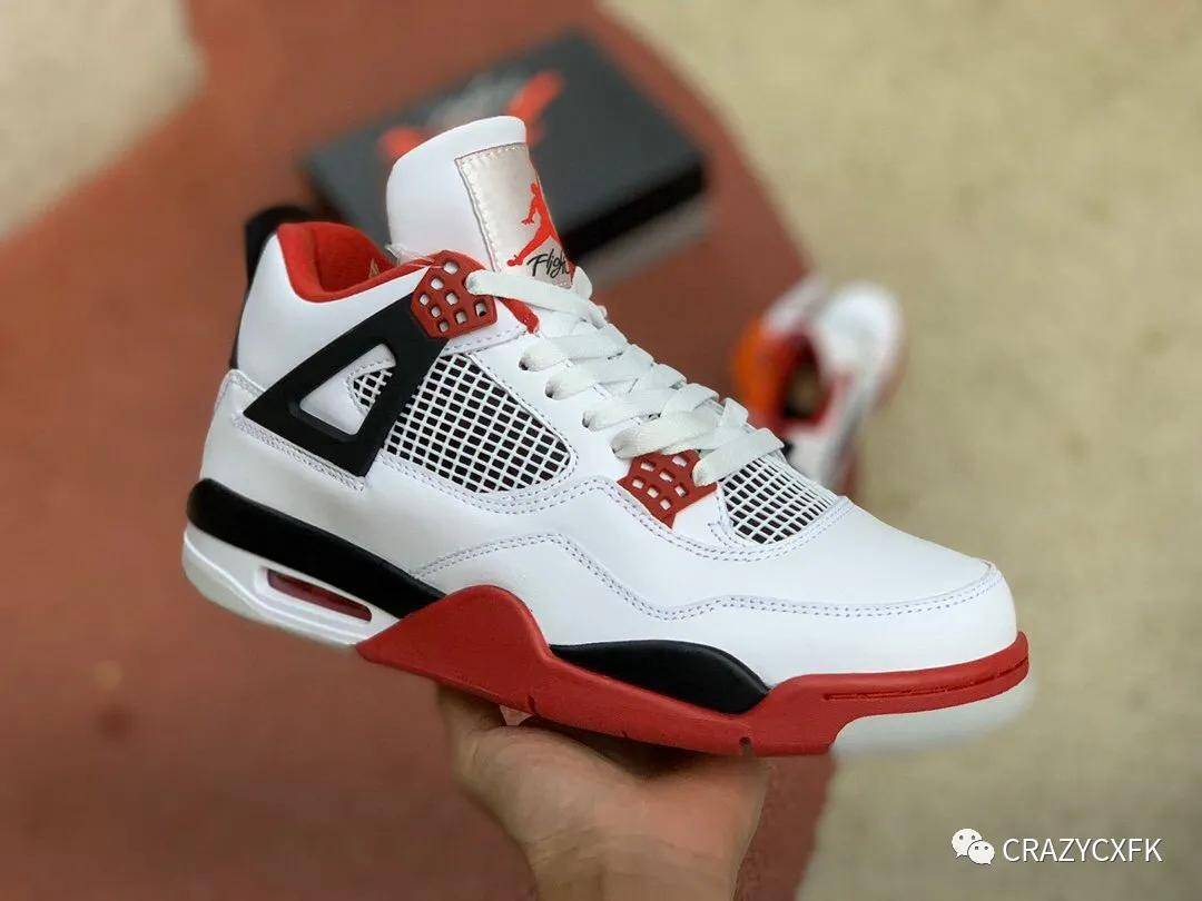 aj4 乔丹 air jordan 4 retro fire red 黑白火焰红 nike 尾篮球鞋 dc