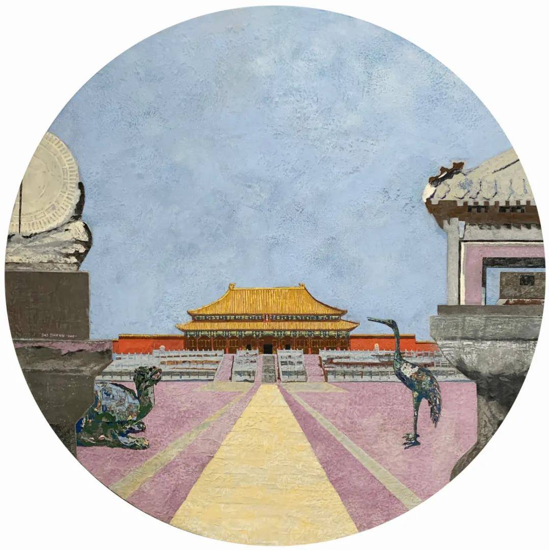 岩彩画亮相《京城之脊 · 一脉绵延——北京中轴线申遗主题创作作品展