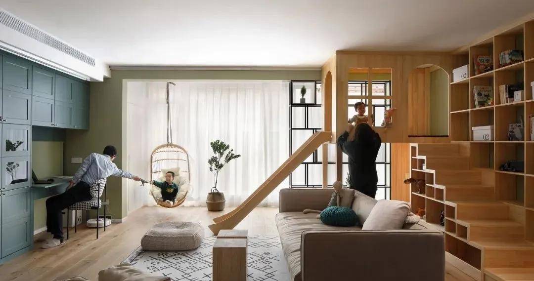 
这个装修爱了! 真是令人羡慕的二孩四口之家_Jdb电子官网(图4)