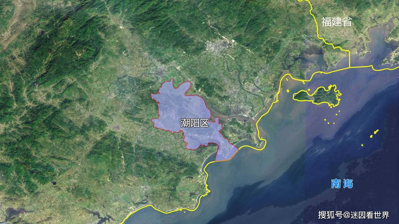 9张地形图,快速了解广东省汕头市的7个市辖区县