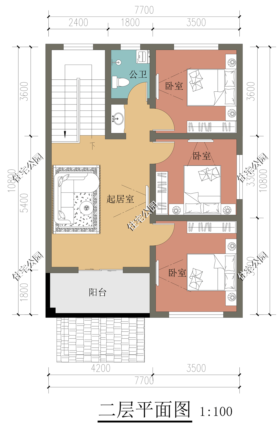 农村自建房开间7米进深13米,该怎么设计?