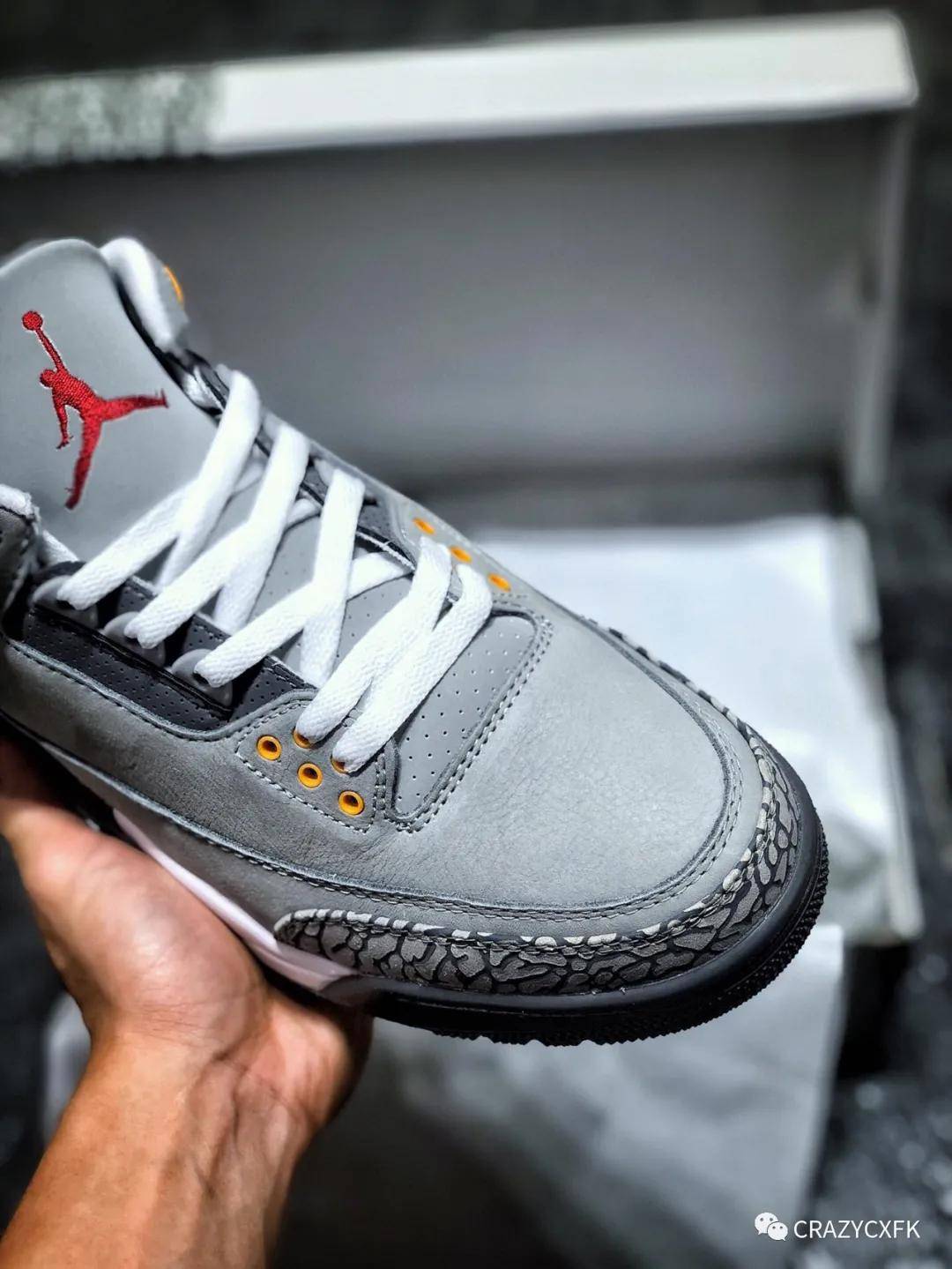 air jordan 3 cool grey 乔丹aj3酷灰爆裂纹球鞋 ct8532-012