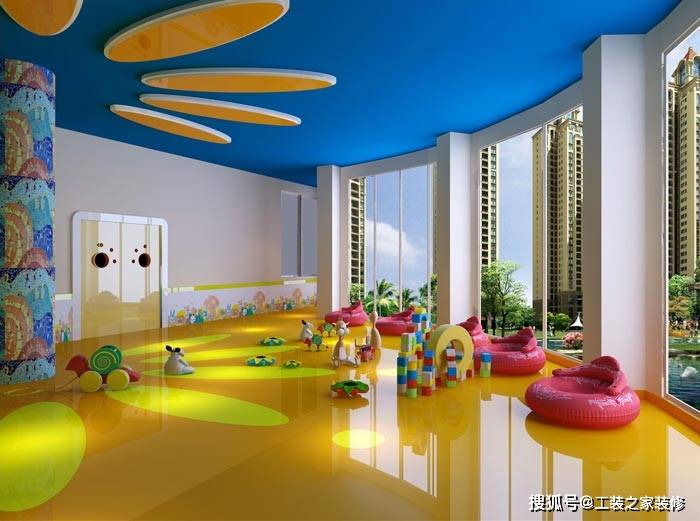 幼儿园设计图一,墙要体现幼儿园的特色在幼儿园的外墙中,并不是单独的