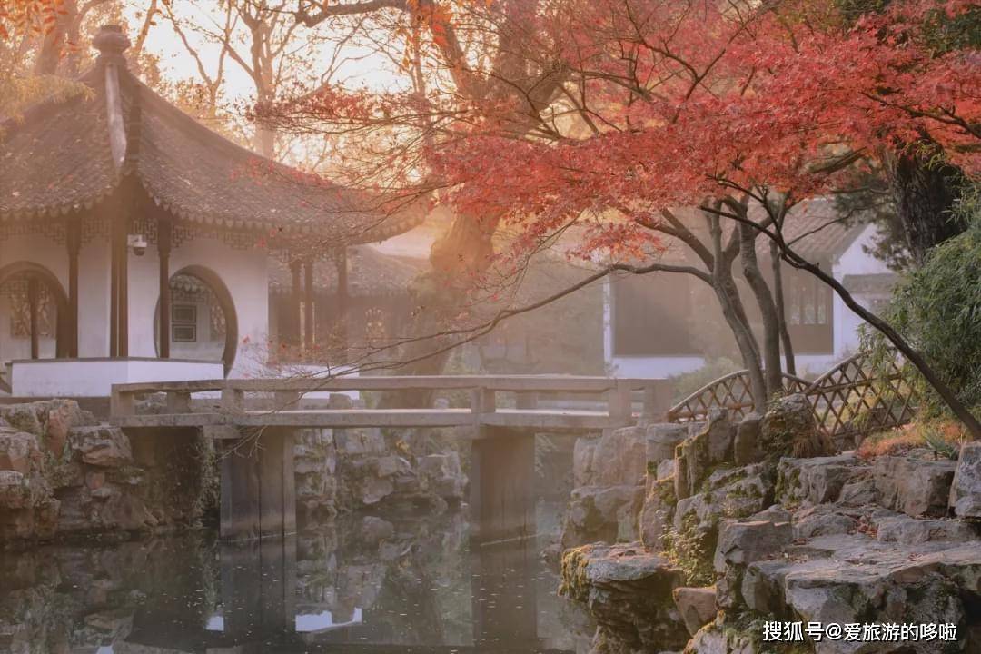 那苏州的园林,如果说秋季是落墨在各处的画卷,藏在"满园秋色关不住"的