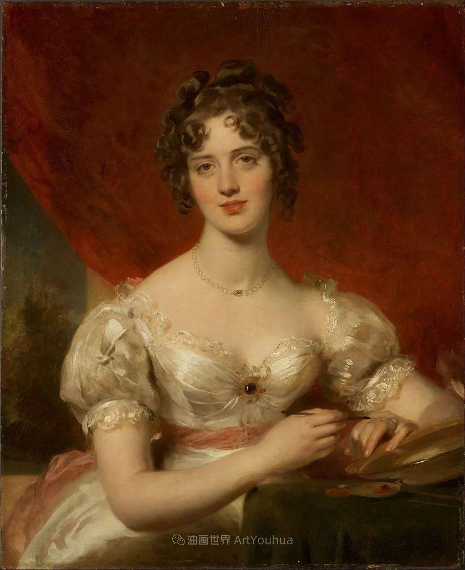 两百年前华丽风格的女性油画肖像，奔放的笔触、明亮的色彩！_手机搜狐网
