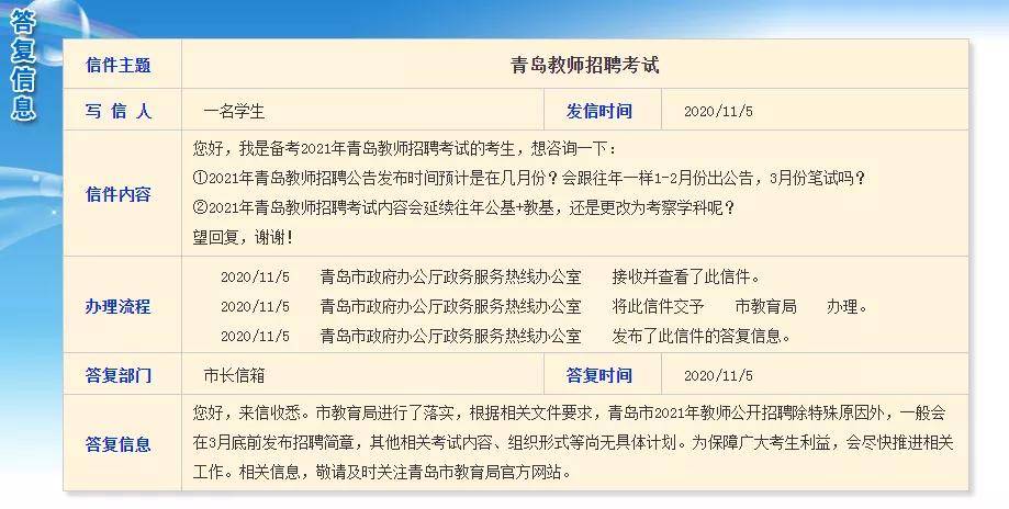 消息资讯|官宣：2021青岛教师招聘公告3月底前发布