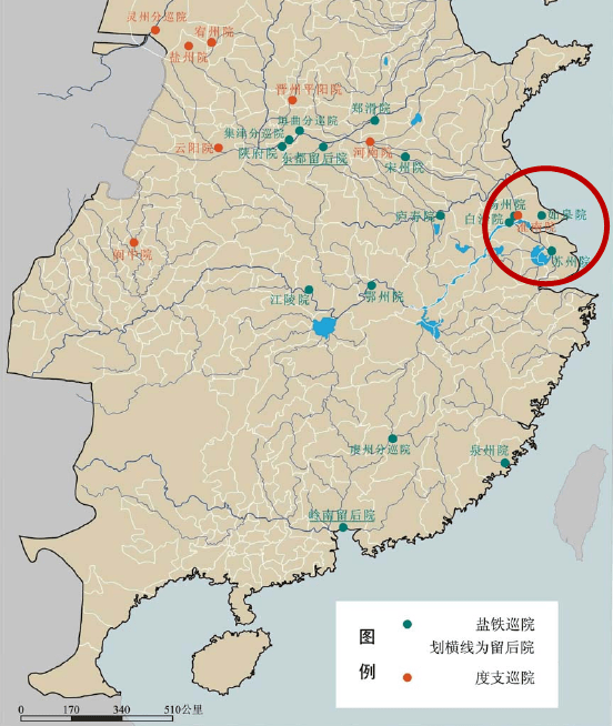 唐代全国主要盐场(院)地图 掌握核心技术