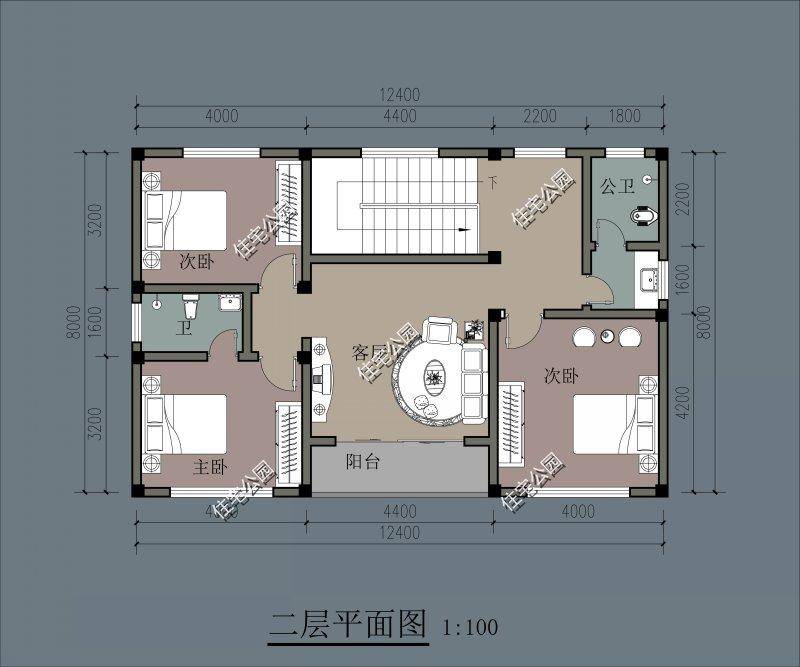 原创建一栋进深九米宽十三米的二层自建房,如何设计?