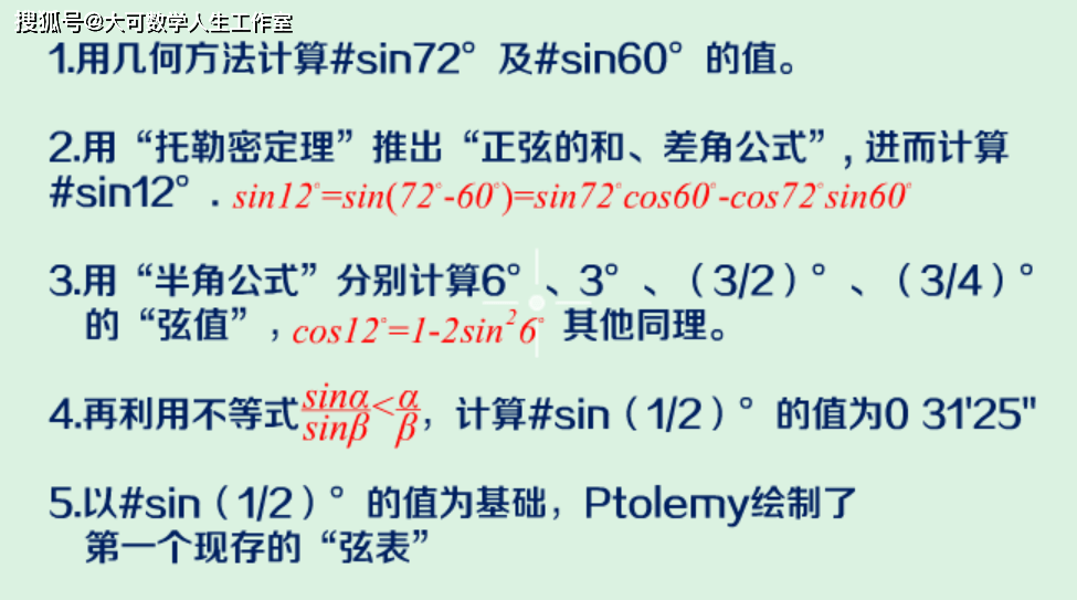 历经千年，数学家们都是如何绘制“正弦表”的？_公式