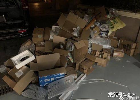 "富婆"伊能静晒900件快递盒,豪宅门口堆满垃圾