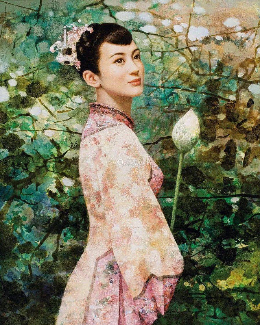 中国油画家谢楚余女性人物油画作品赏析_搜狐网