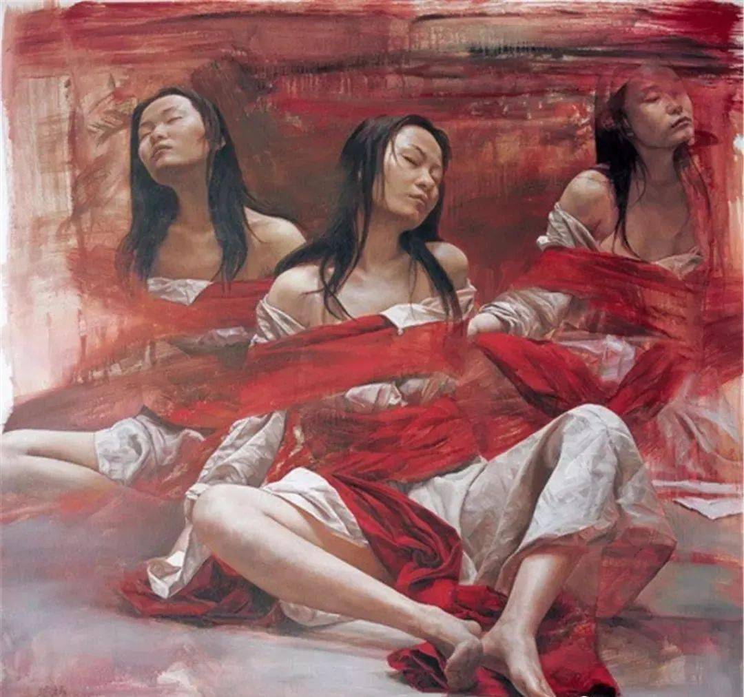 無落款 裸婦 中国美人画 油彩 他们画人体创下了奇迹：画妻子卖3450万，画美人挂遍了宾馆和浴室