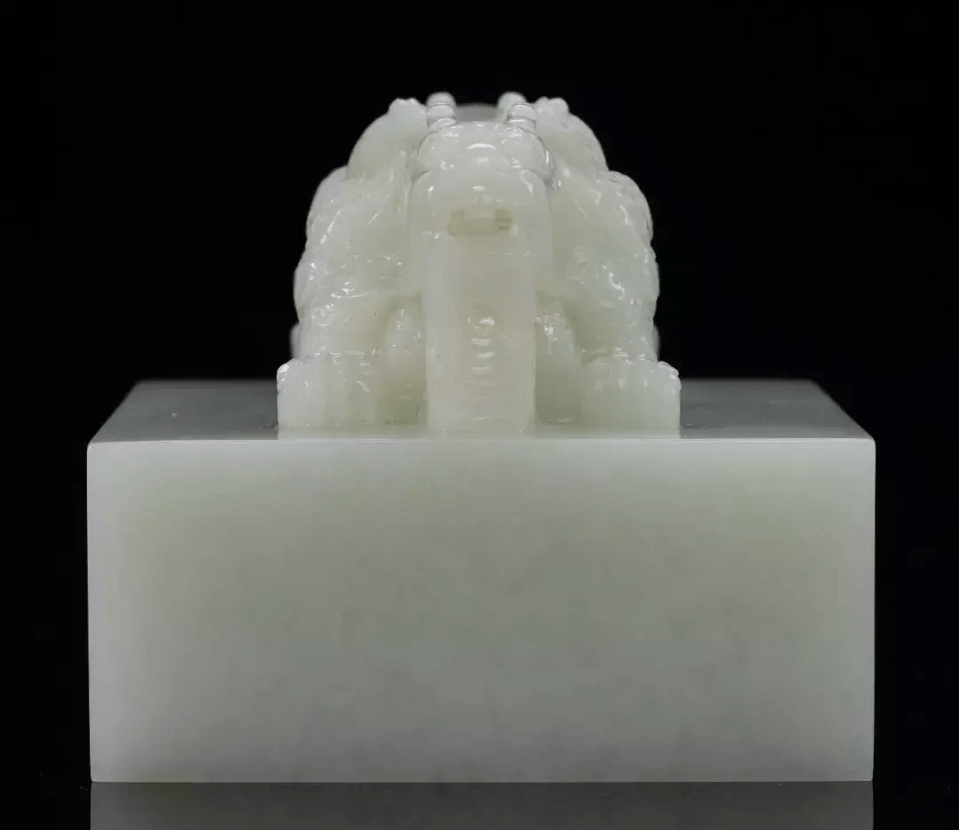 ◇『清朝 九龍 金銅璽（じ）：金銅印鑑』清朝時代皇帝印◇検）玉璽 乾隆