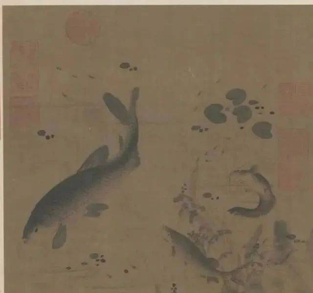 掛軸 幸松春甫 池畔秋亭図 共箱 二重箱 夏 蟹 魚