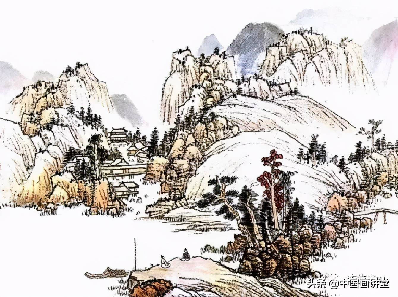 国画教程——写意《富春山居图》画法