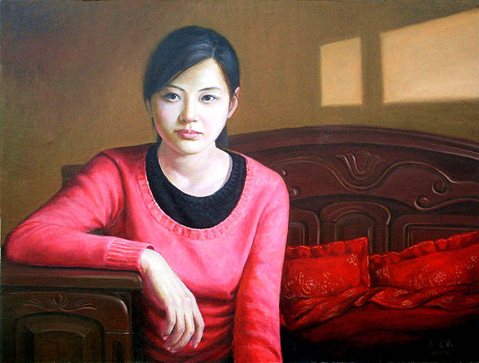 图片[10]-青年艺术家聂义武人体油画中的少女，有着古典雅致的纯美气息-魔性次元