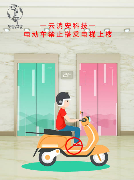 电动车安全隐患—禁止电动车上楼充电,防止电动车进电梯