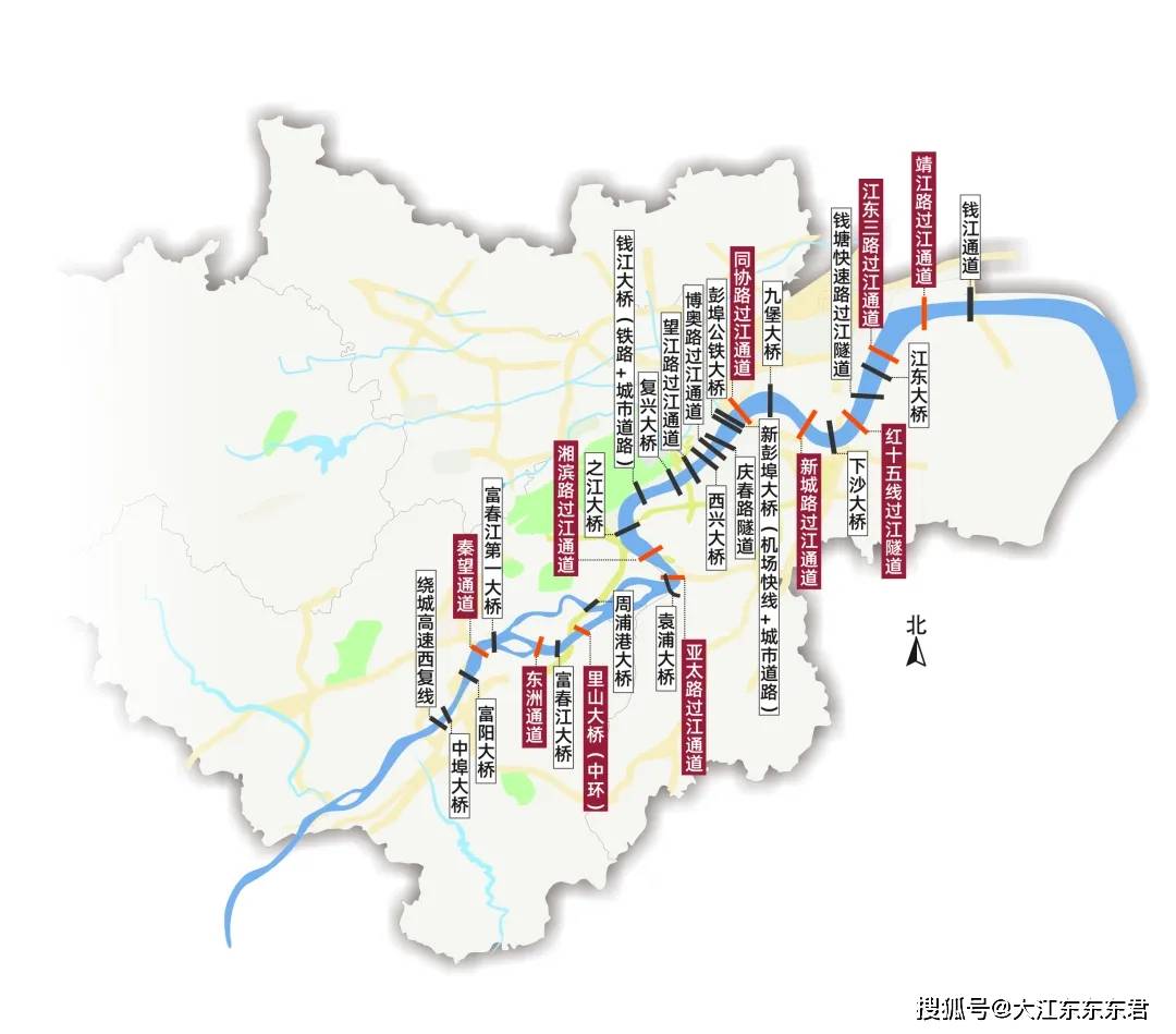 未来,杭州将至少有40条过江通道,"跨过钱塘江"去上班将成为常态.