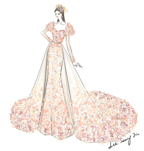 grace kelly新品系列婚纱走秀,杨紫亲临秀场