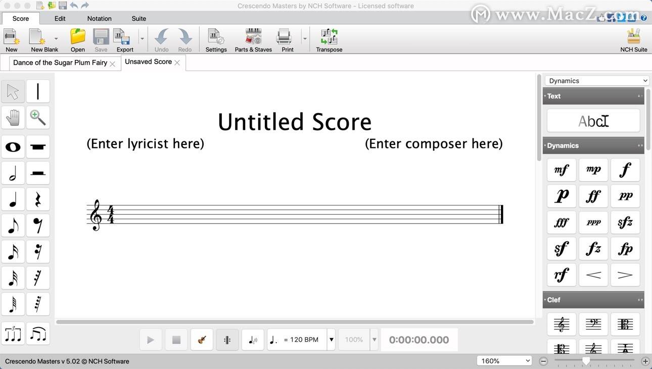 mac简谱软件_Crescendo for mac 乐谱编写软件