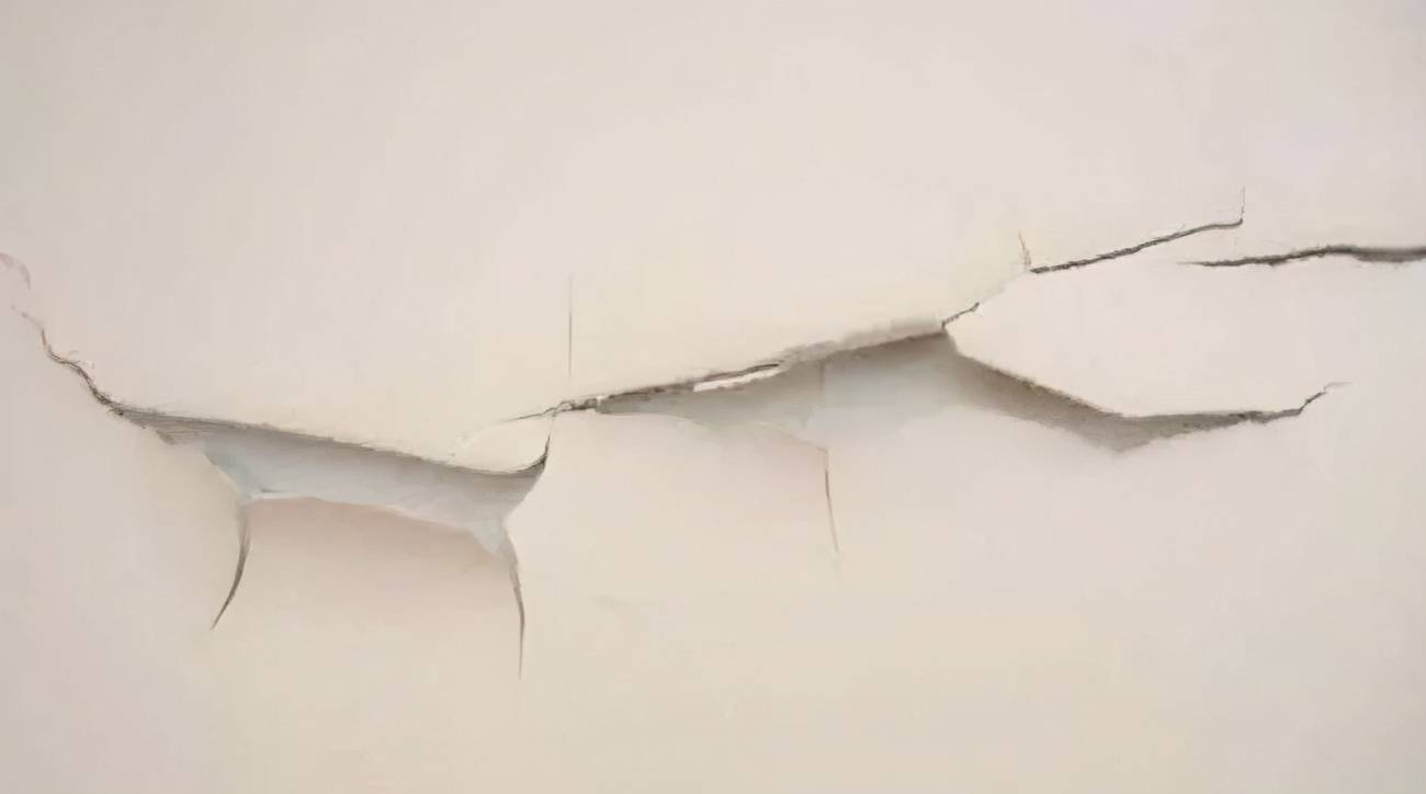一般呈网状,裸露的墙皮向外翻,形成空包或者裂缝 可能原因: 1)乳胶漆