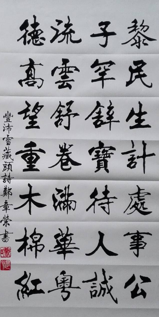 中国书法家协会会员郑章荣书法鉴赏