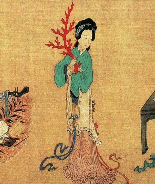 绿珠 画像歌舞清吟间,金谷园美姬皆口含异香,身配香囊,舞行语笑,芳香