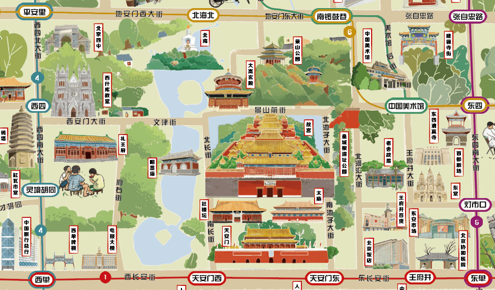 又又又又有两张有颜有料有趣的手绘地图,出炉啦_北京市