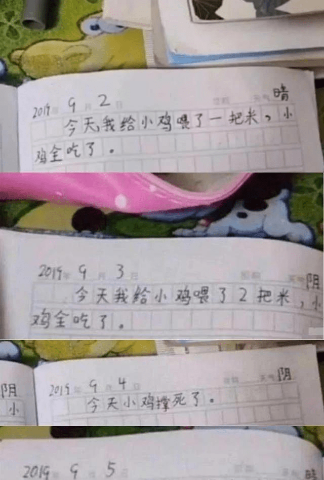 小学生的作文和日记老师看完放我一条生路吧哈哈童趣真可爱