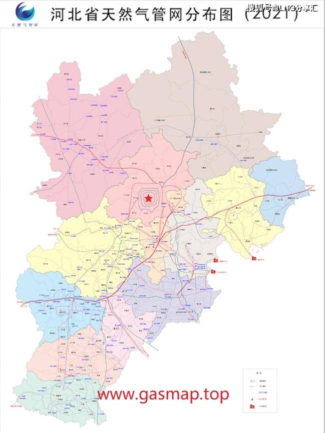 河北省天然气管网分布图(2021)「天然气智库」