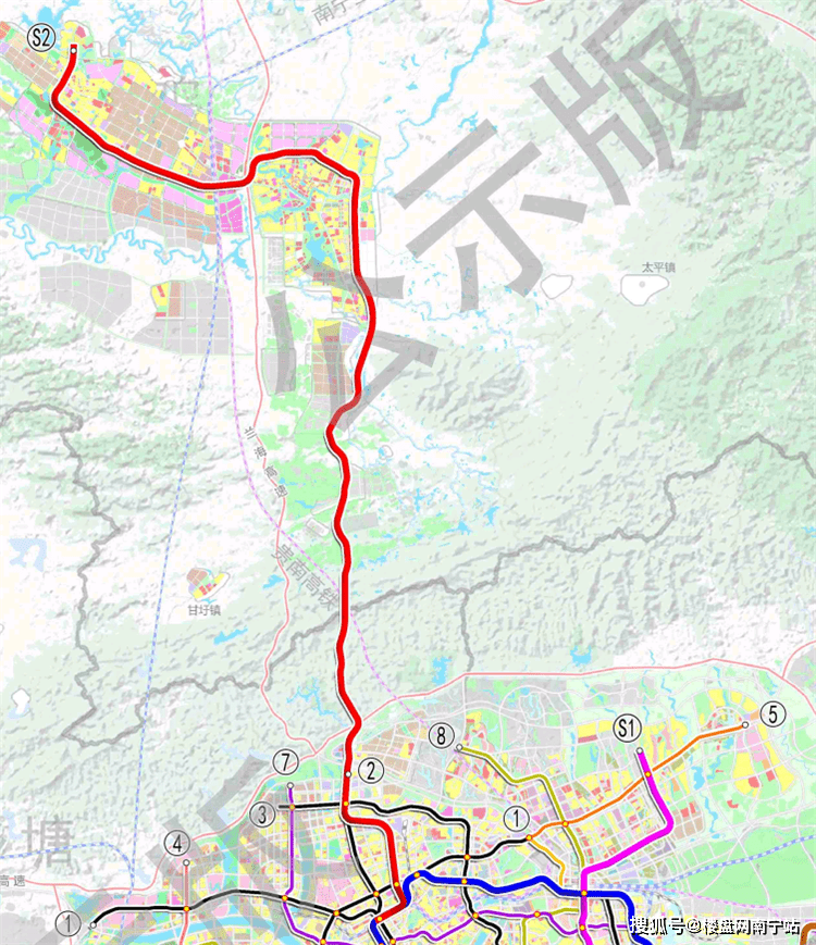南宁地铁线最新规划2020-2035年高清版,部分站点位置曝光!