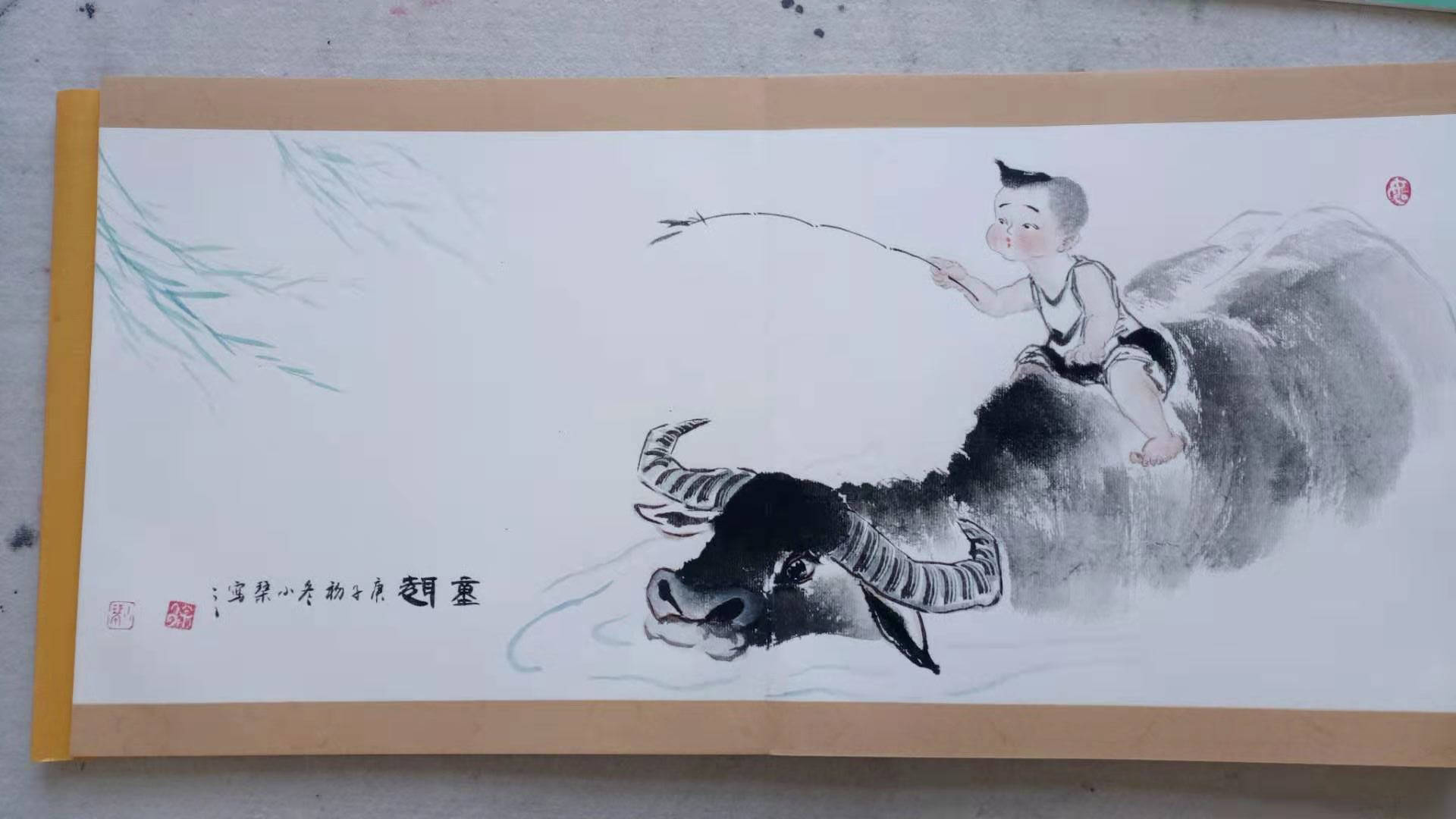 牛年将至说牛画牛请欣赏平凉徐小琴女士牧归图