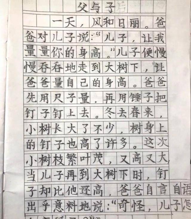 原创二年级学霸的考试作文成为家长传阅的焦点只因为他这样写