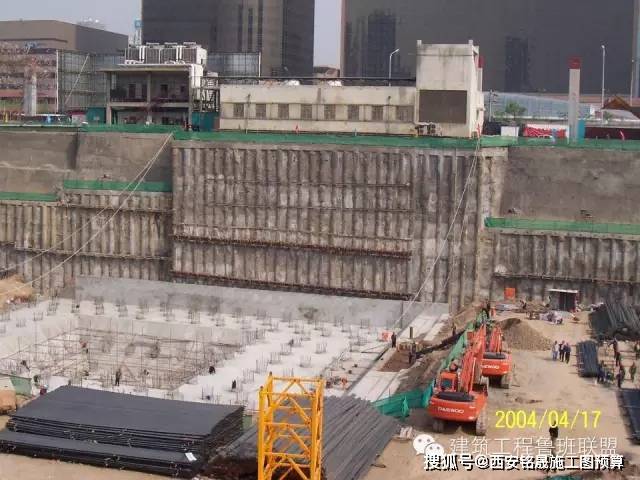 北侧紧邻地铁变电站,基坑围护与其结构外墙净距仅1.95m～2.13m.