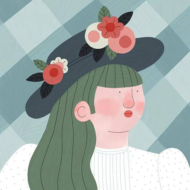插画mollyegan色彩艳丽的人物插画