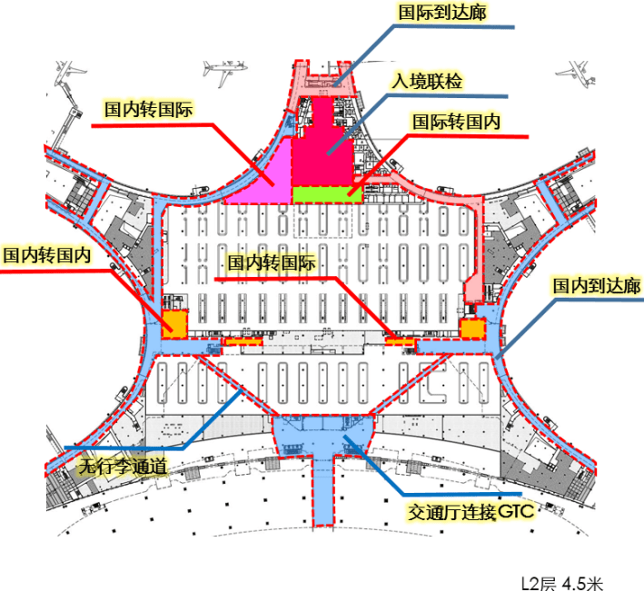 匠造一流东北亚国际枢纽机场中装建设筑力青岛胶东国际机场成功试飞