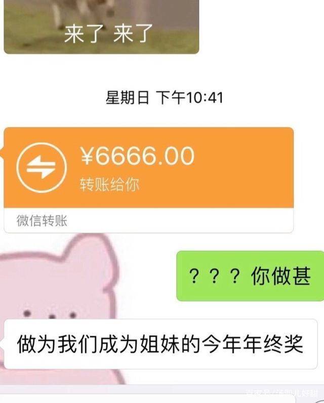 每日一笑闺蜜发给我6666元红包说是作为我们成为姐妹的年终奖