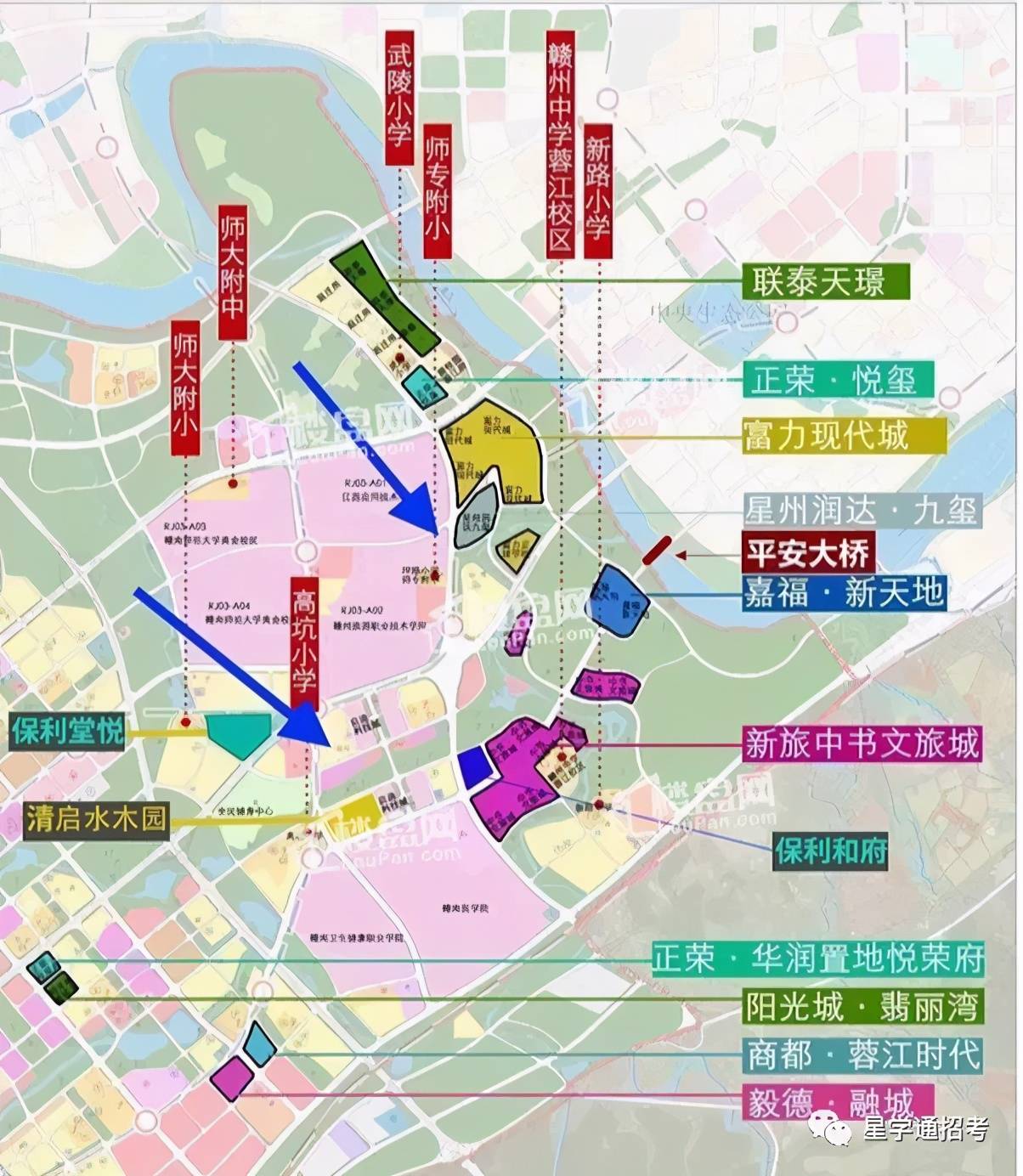 速速保存:赣州蓉江新区小学学区房范围划分!_大道