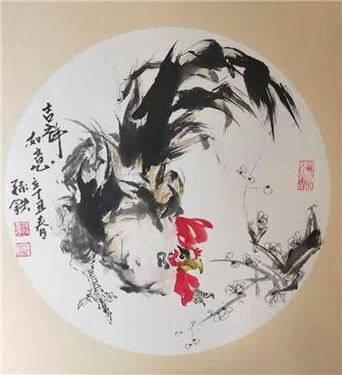 画家孙铁国画作品亮相西安书画艺术博览会