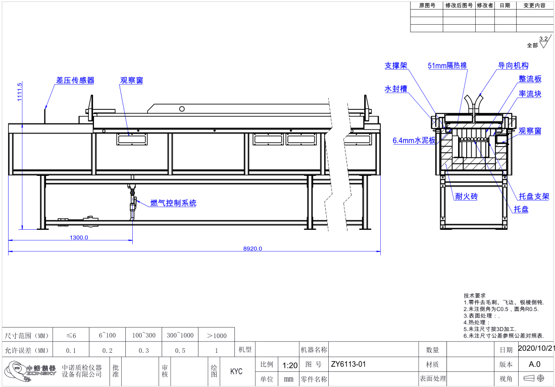 zy6113nfpa262斯坦纳水平隧道炉