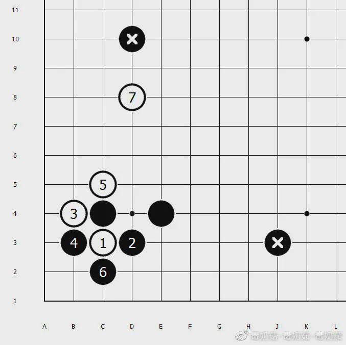 菇围棋定式入门到入土75小目守角单关角3