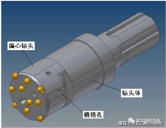 单偏心跟管钻头—Ⅰ型