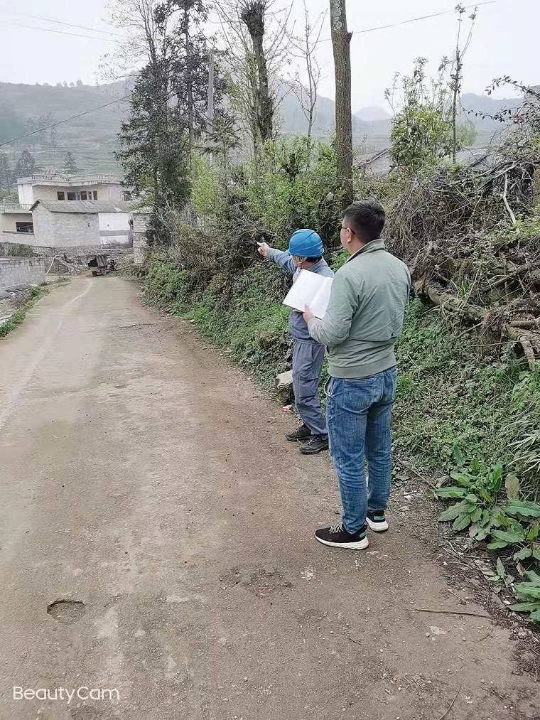 对富源县富村镇大坪地,玉麦墩村展开现场设计工作,高效,合理规划及时