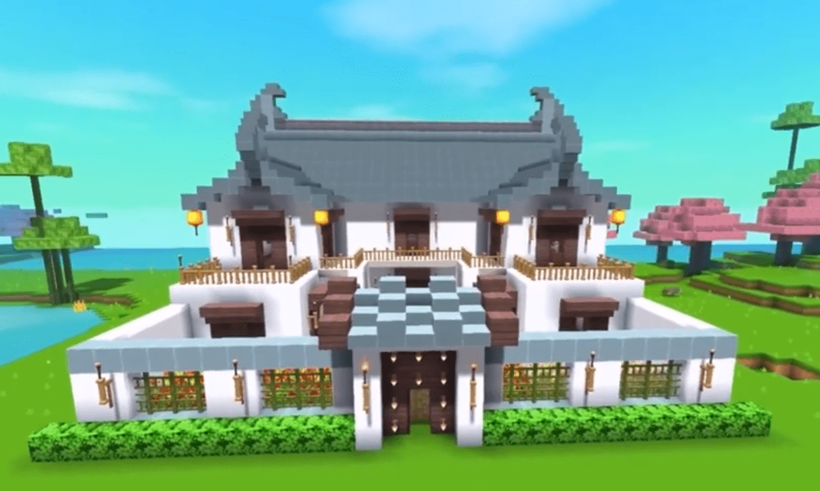 迷你世界:这栋古风中式建筑,结构简单有对称美感,适合