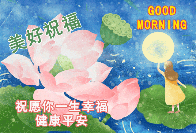 特别漂亮早晨好祝福语录句子动图 早安励志问候语图片